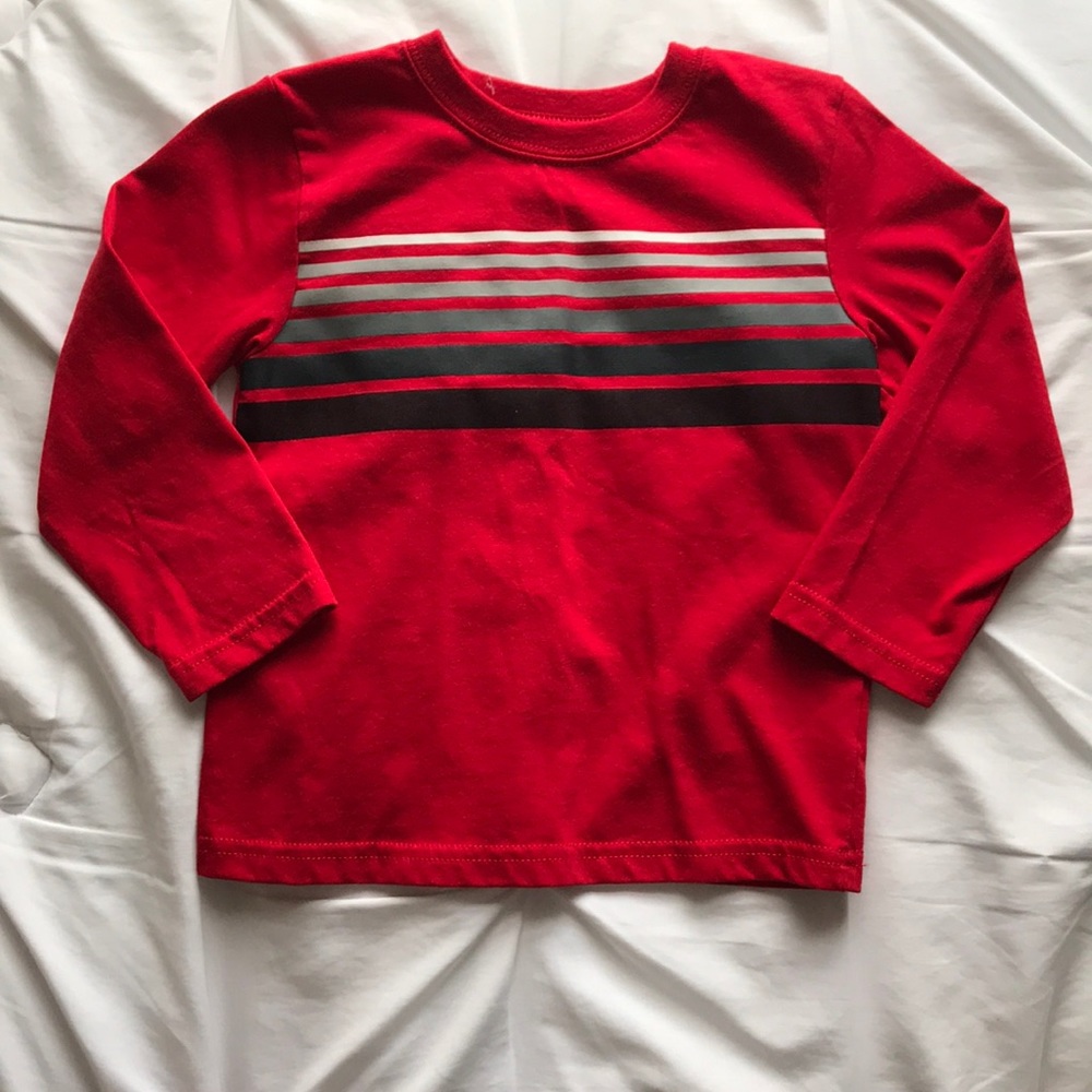 Red Striped Long Sleeved Tee
